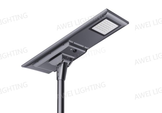 50W 태양광 LED 가로등 방수 IP66 230LM/W, 고효율 태양광 패널 사용, 거리용.